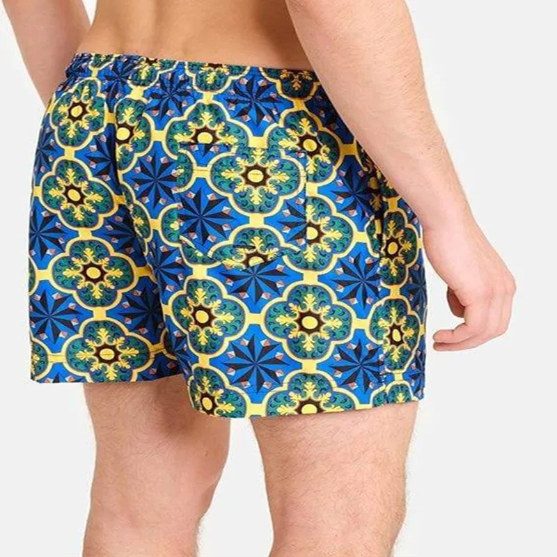 

Summer street men's new personality ethnic style colorful pattern hip-hop fashion European and American trend men's casual short