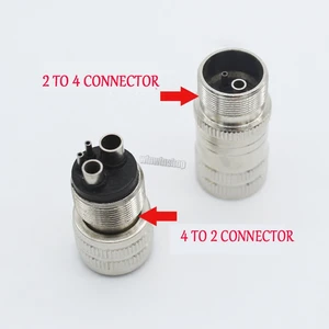 Стоматологический Высокоскоростной Переходник для турбины с 4 отверстиями на 2 отверстия