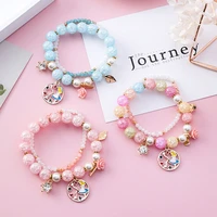 yada ins japanese style braceletsbangles for women double flower beads bracelets charm crystal jewelry clock bracelet bt200359