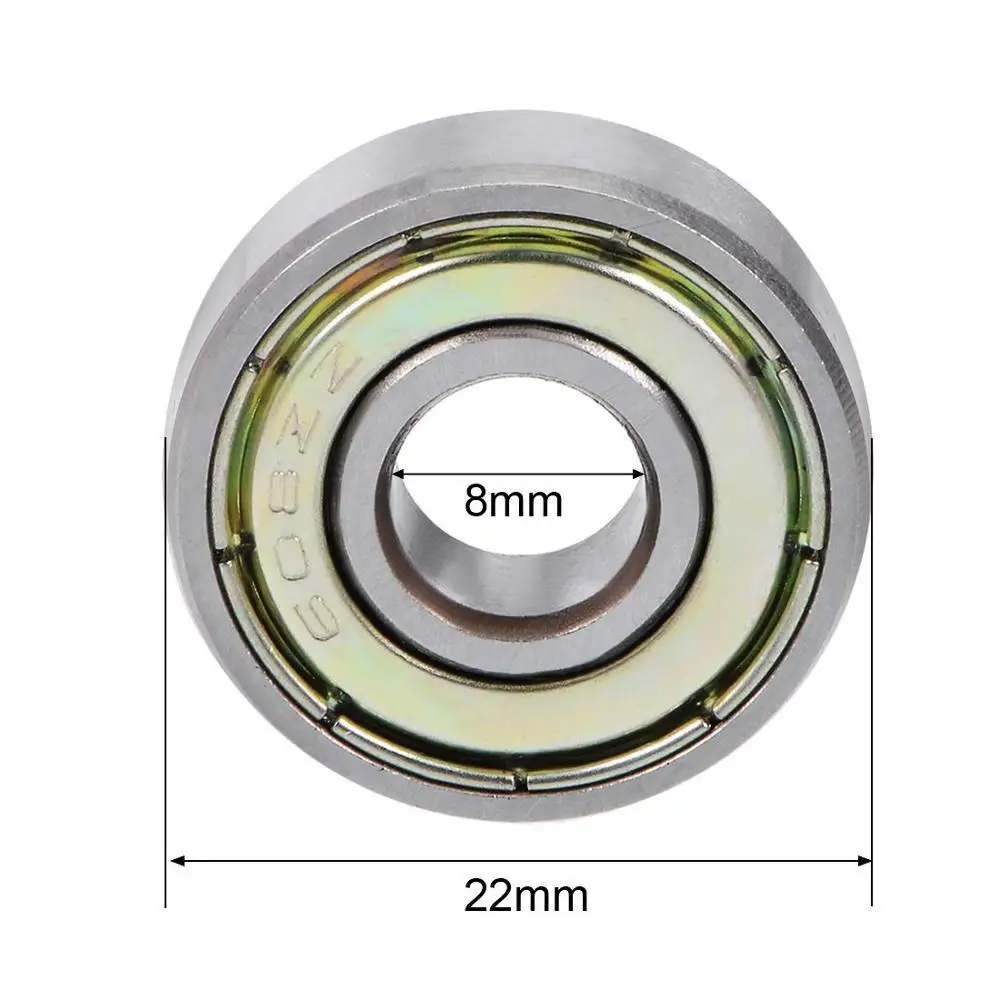 

5pcs 608ZZ Deep Groove Ball Bearing 8x22x7mm Double Shielded GCr15 Steel Bearings