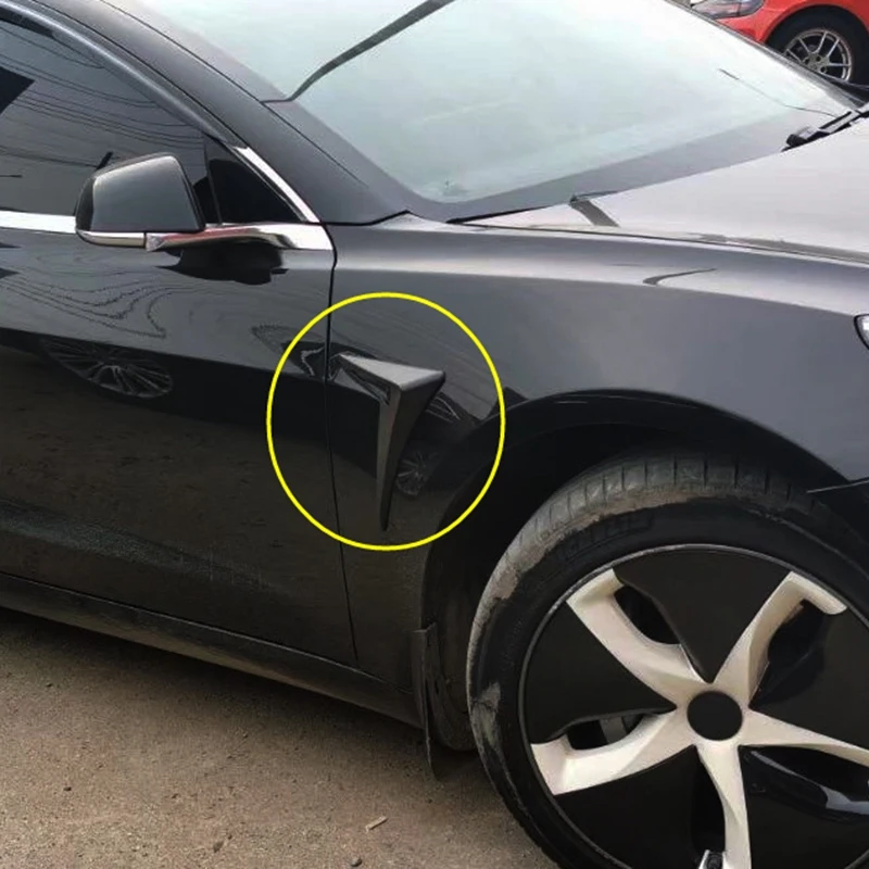 

2Pcs Black Side Camera Protective Cover Decoration Cap Accessories for Tesla Model 3