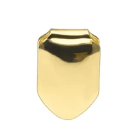 gold color small single tooth cap grills hip hop style teeth grill golden dental braces teeth makeup tools supplies