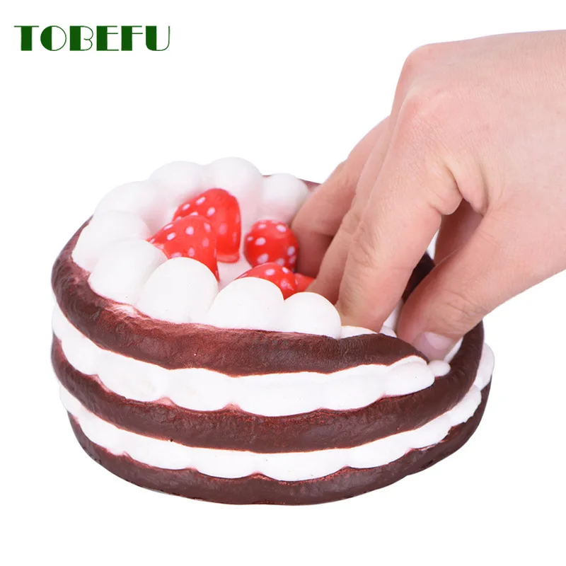TOBEFU клубничный торт сжимаемые антистресс Новинка кляп Смешные игрушки для