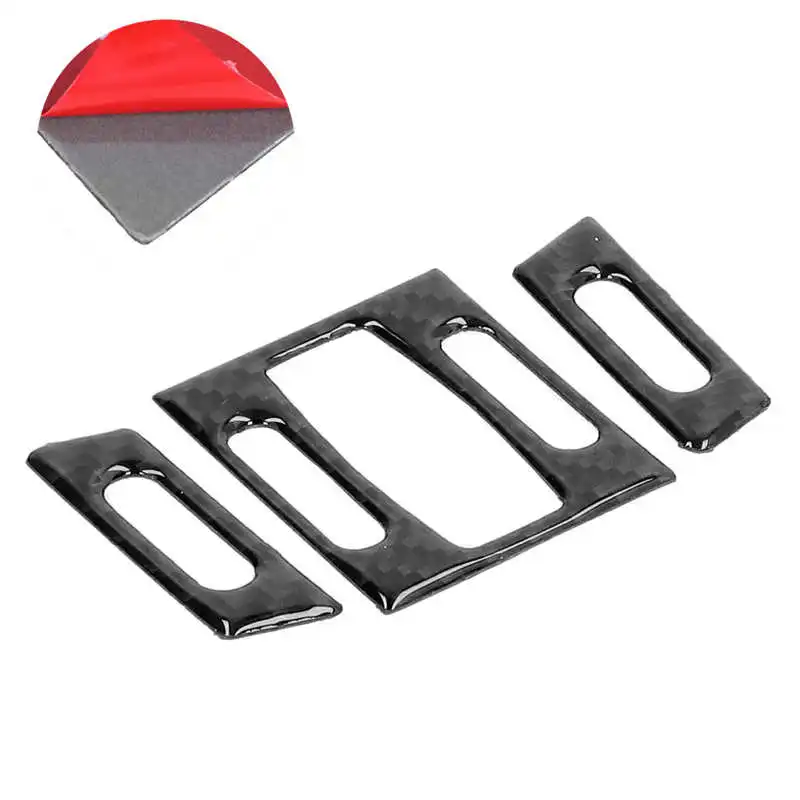 

3Pcs Carbon Fiber Interior Air Outlet Trim Cover For BMW 5 Series E60/E61 2004-2010