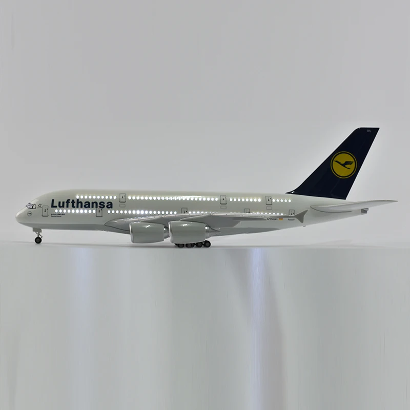 JASON TUTU 47 см модель аэроплана самолет Lufthansa аэробус A380 масштаб 1/160 Литые полимерные