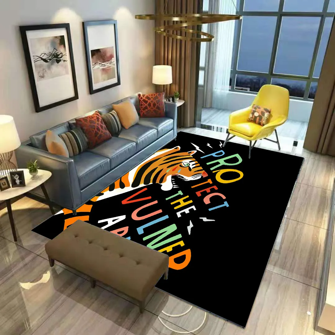 Alfombra antideslizante con estampado 3D para ni&ntilde;os, tapete suave con dise&ntilde;o de gato divertido, ideal para el comedor y la sala de estar, 03-5