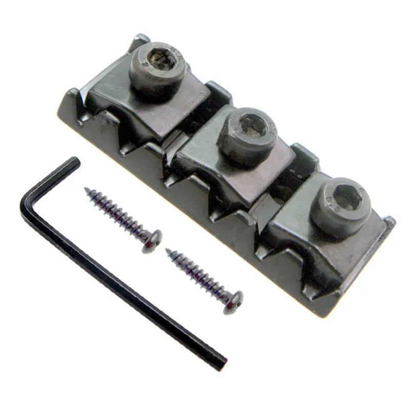 

10Pcs Black Electric Guitar Locking Nut For Tremolo Bridge Strings Locked 42mm Accessories Parts