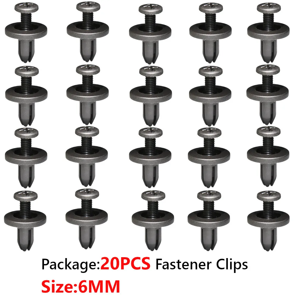 

10/20 шт., автомобильный бампер, дверная панель, зажимы для крыльев, фиксаторы, крепежные зажимы, зажимы для Honda, Nissan, Mitsubishi, отверстие 6 мм, 8 мм