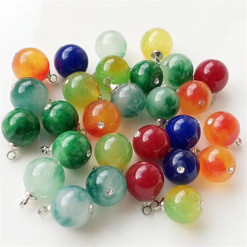 Бусины из китайского агата и нефрита 5 шт. 10 мм декоративные пуговицы для одежды