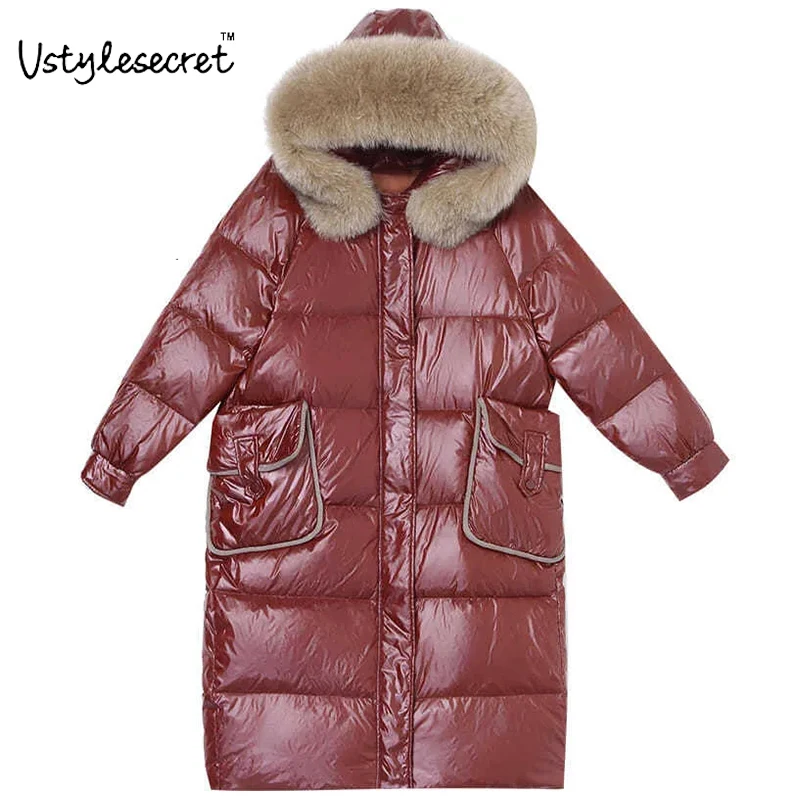 

Зимняя хлопковая подкладка Sustans, зимнее женское зимнее меховое пальто с воротником и капюшоном, толстое теплое длинное пальто, Повседневная...