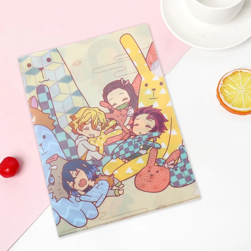 

Anime Demon Killer Kimetsu No Yaiba Kamado Tanjirou Nezuko A4 Folder File Bag File Storage Bag Storage Bag Stationery Gift
