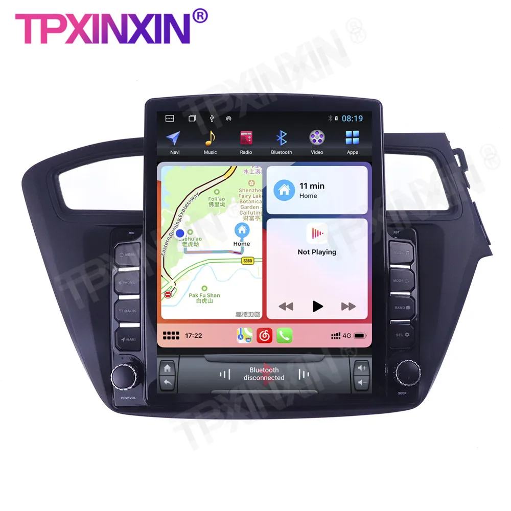 저렴한 차량용 멀티미디어 플레이어 헤드유닛 오디오 라디오 내비게이션 무선 카플레이, 현대 I20 2013-2017 RHD 테슬라 스크린 128G 안드로이드 10