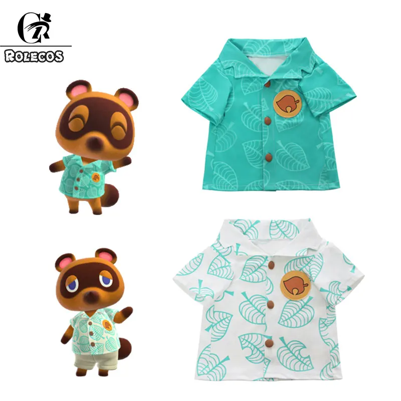 ROLECOS Game Animal Crossing Tom Nook Cosplay Costume Shirt Cat Clothes Dog Rabbit Clothing Halloween |