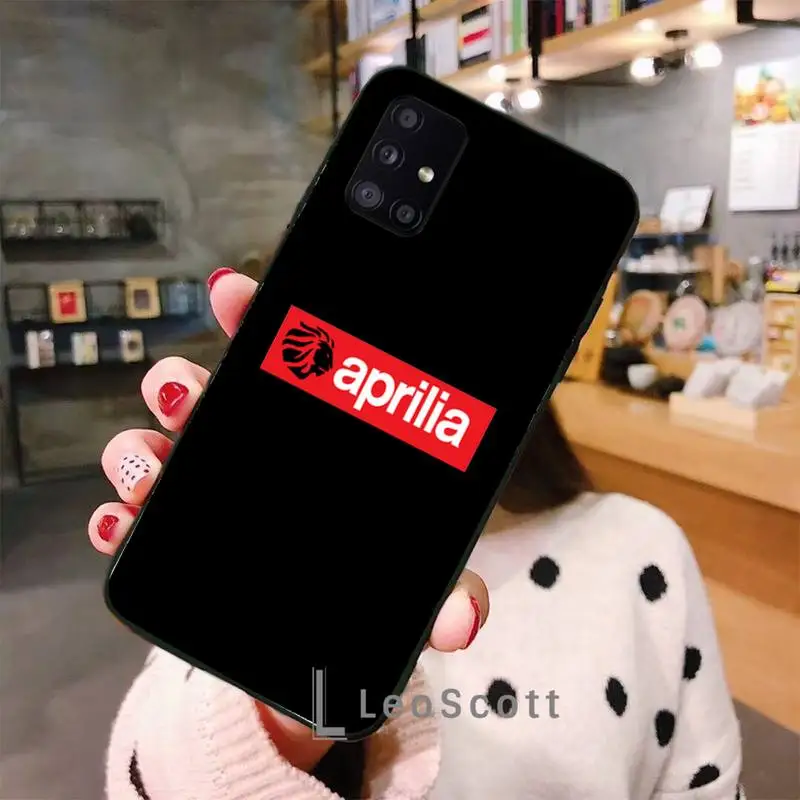 

Aprilias Racing Motorcycle Logo Phone Case For Samsung A40 A50 A51 A71 A20E A20S S8 S9 S10 S20 Plus note 20 ultra 4G 5G