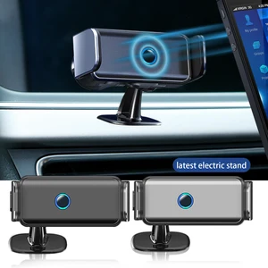 car smart electric locking mobile phone support holder for iphone xiaomi air vent clip stand auto induction mount bracket free global shipping