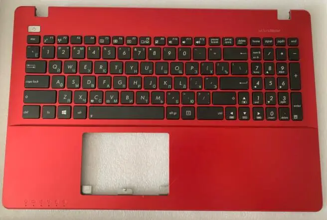 Red Русская клавиатура для ноутбука ASUS R513C W50J R513MJ F5000C Y582L Y581L W518L K550LD R510JD topcase клавиатура с крышкой с C - Color: Red