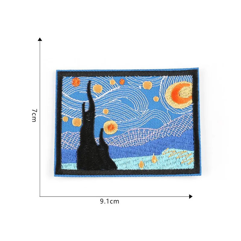 Нашивка с вышивкой в японском стиле для одежды аппликация сделай сам наклейка