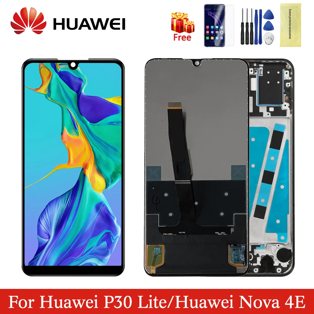 Оригинальный ЖК дисплей 6 15 &quotдля Huawei P30 Lite экран с рамкой и сенсорной панелью