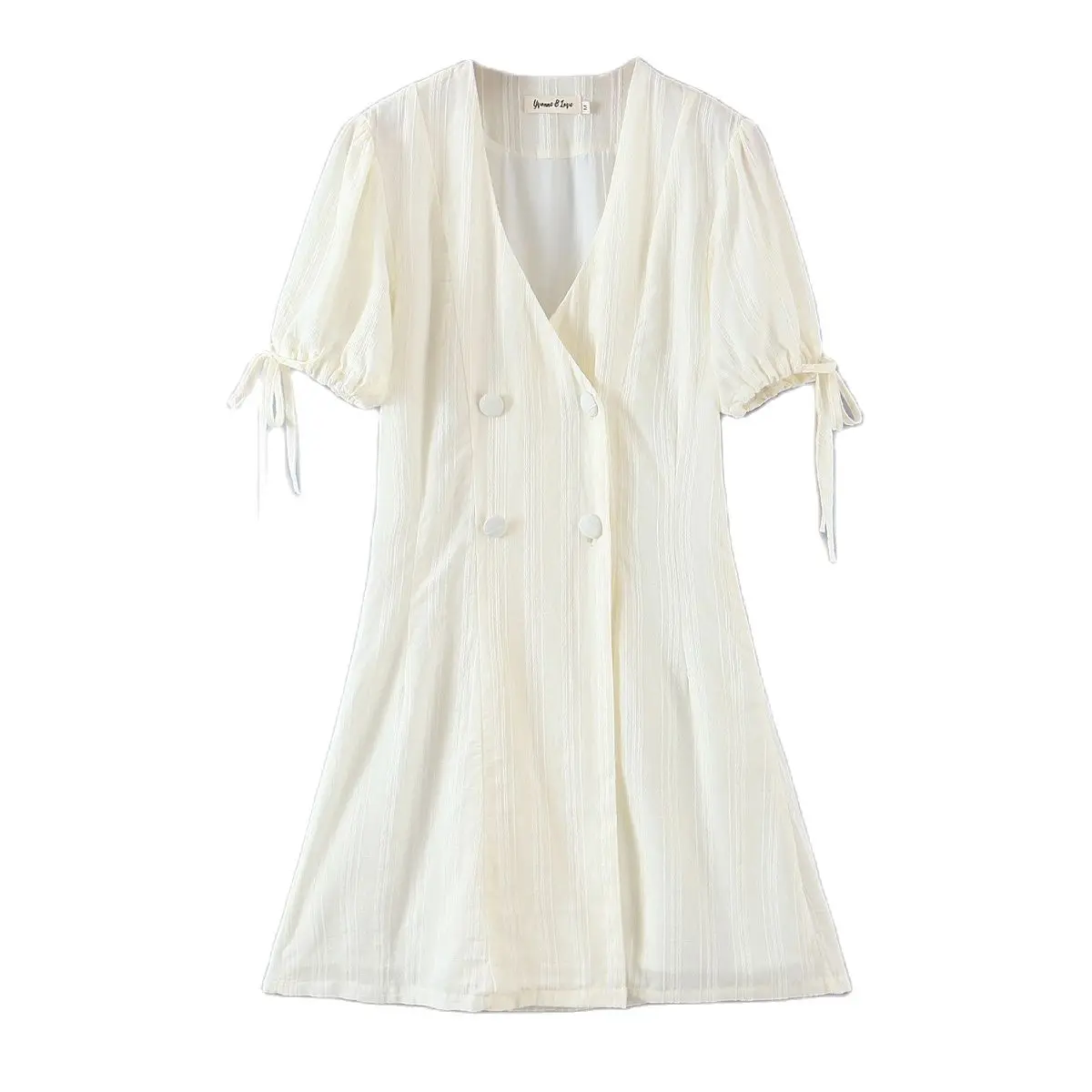 

JC·KILIG 2021 Lace Up Suit Collar Double Breasted Dress YF7641