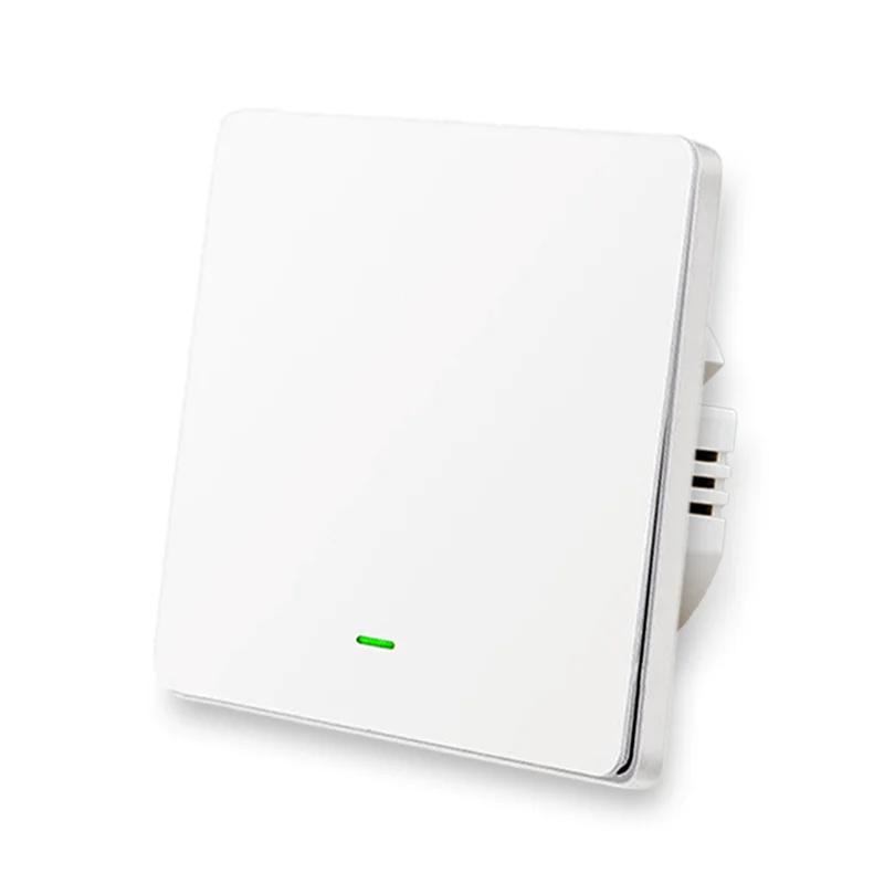 Zigbee без нейтральный кнопочный светильник выключатель Смарт настенный выключатель с одиночной линией противопожарная проводка 1/2/3 Tuya Беспроводной дистанционного Управление
