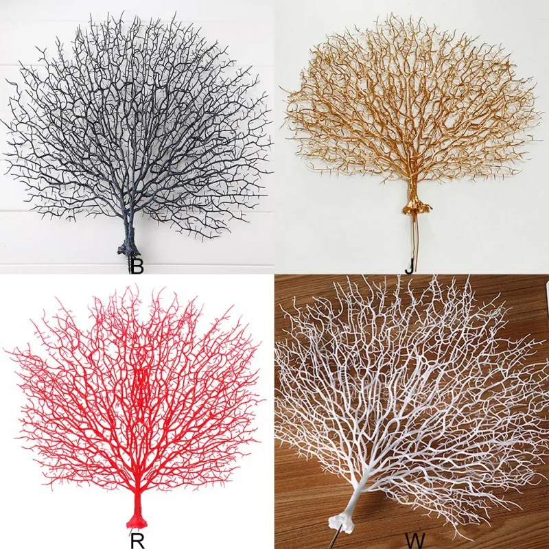 

ZWA Coral Branch Simulation Plant Peacock Tree Sea Tree Dried Branch Artificial Decorations New