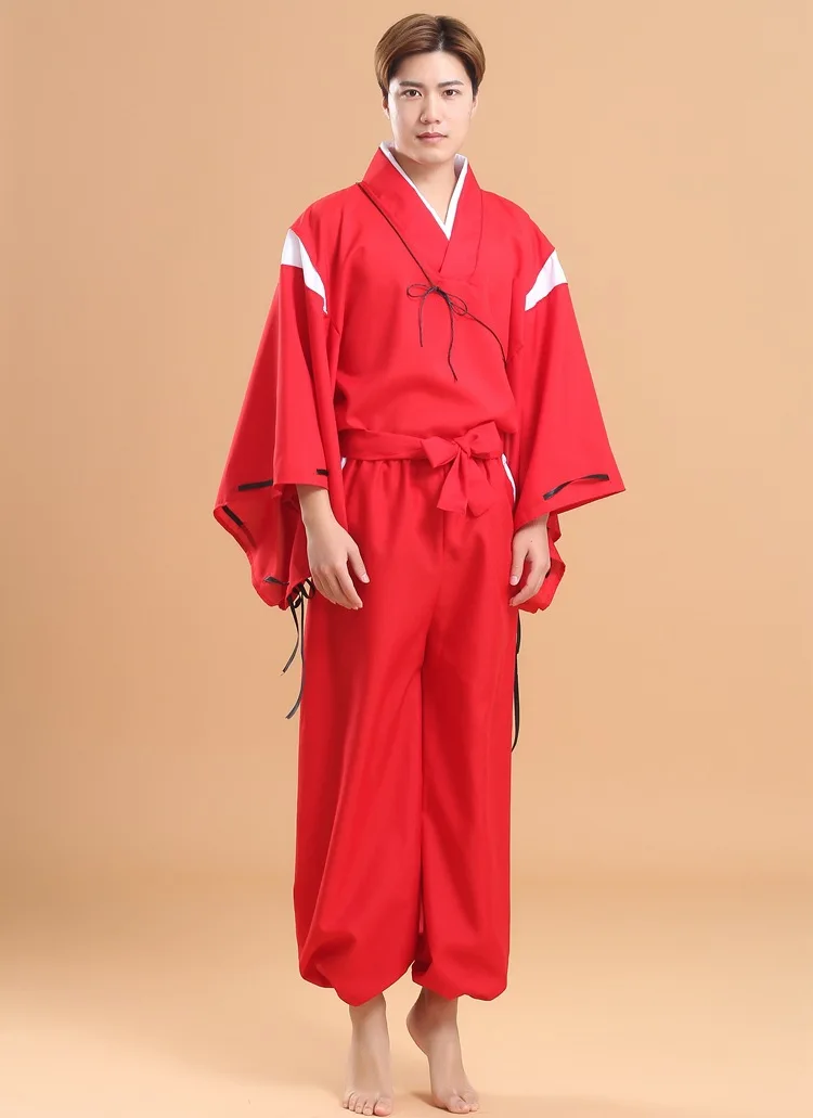 2020 Inuyasha COS аниме одежда Platycodon Grand florum мужской красный комплект из двух частей
