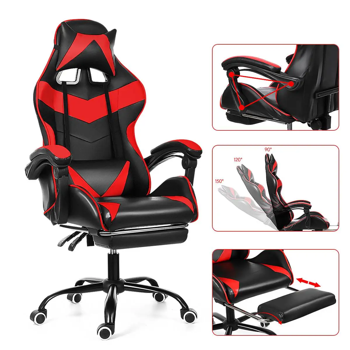 

Офисный игровой стул WCG, игровое кресло для дома, Интернет-кафе, эргономичное компьютерное офисное кресло с поворотным механизмом и подъемн...