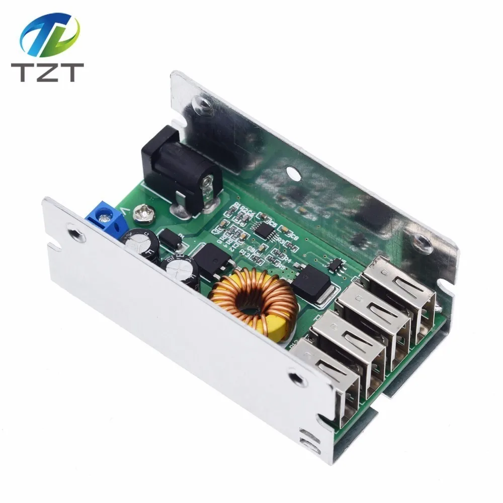 Понижающая плата TZT для телефонов понижающая от 9 В 12 24 36 до 5 А 4 выхода USB