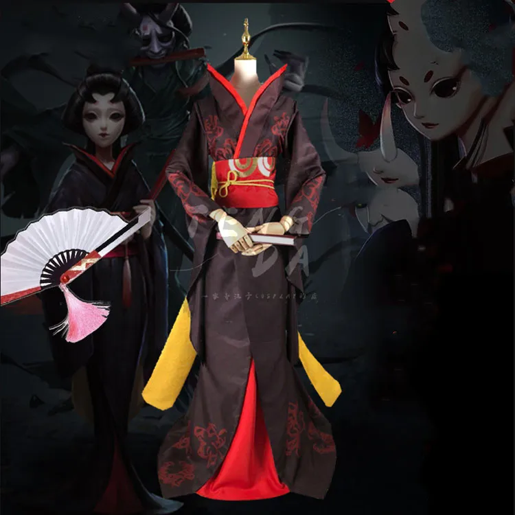 Игра идентичность V карнавальный костюм наряд красного цвета с бабочкой