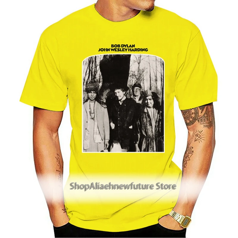Мужская футболка с принтом Боба Дилана Джона вестли Хардинга рока черная размера