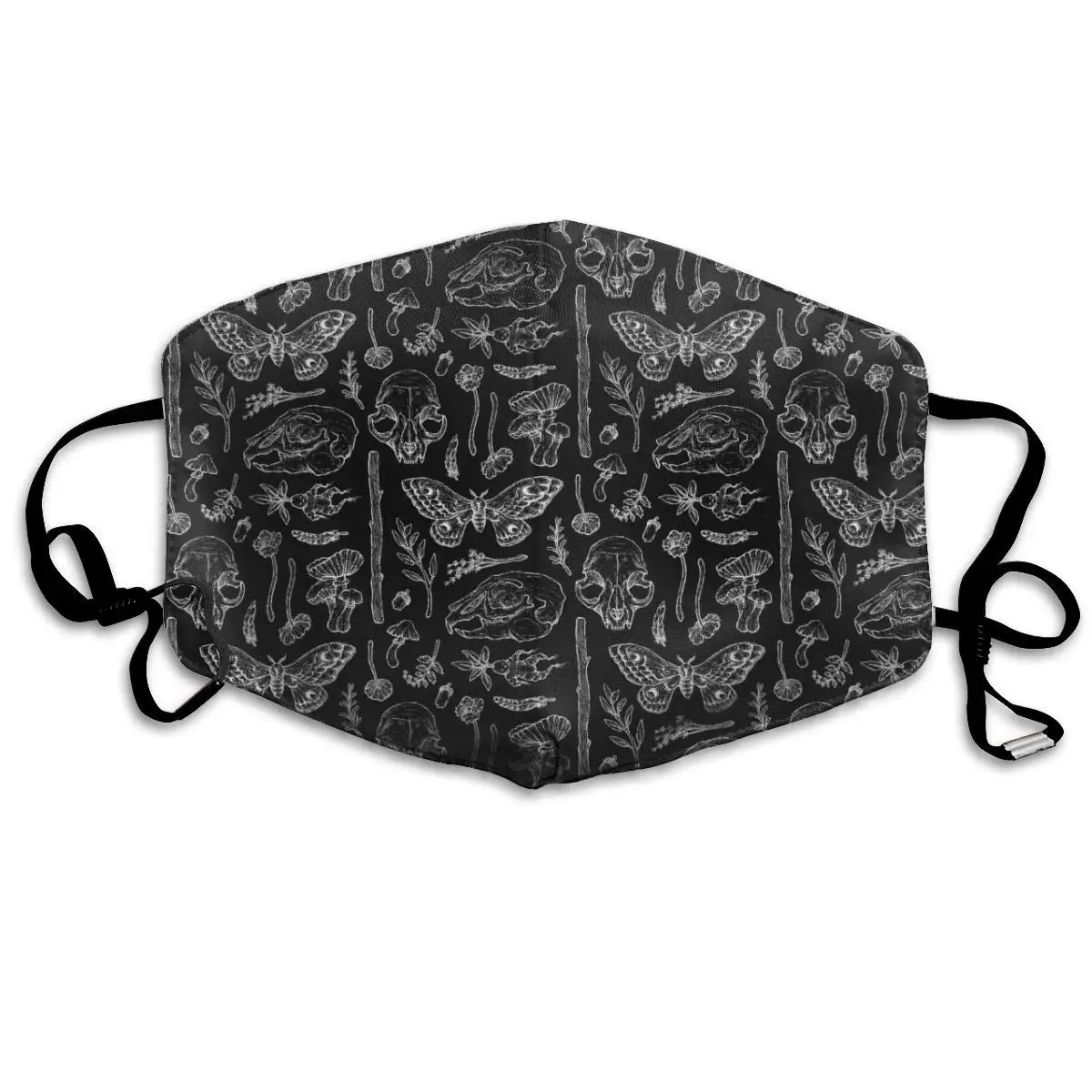 Adults Children Mouth Mask Healthy Protection Face Cover Butterfly Skull Head Mushroom Leaf Specimen Skeleton Reusable | Аксессуары для