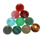 5 шт.лот 16 мм граненые бусины из натурального агата розового кварца, нефрита, кабошон, камея, подвеска для ювелирных изделий, аксессуары