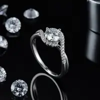Radiant Twisted Moissanite Diamond Ring 5