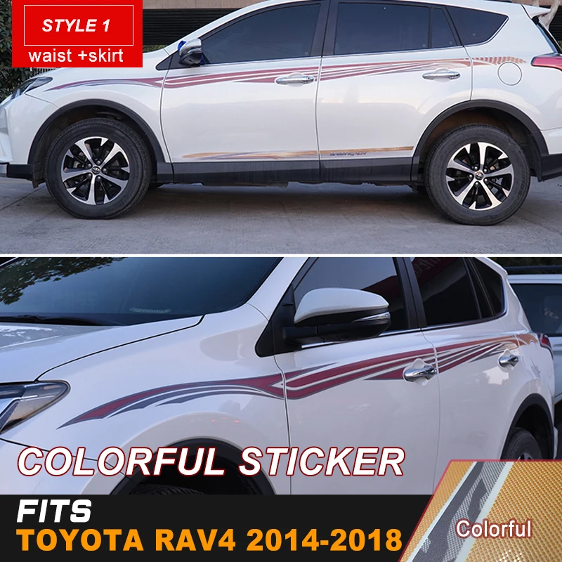 Цветная печатная Автомобильная наклейка для тела гоночного автомобиля крутая