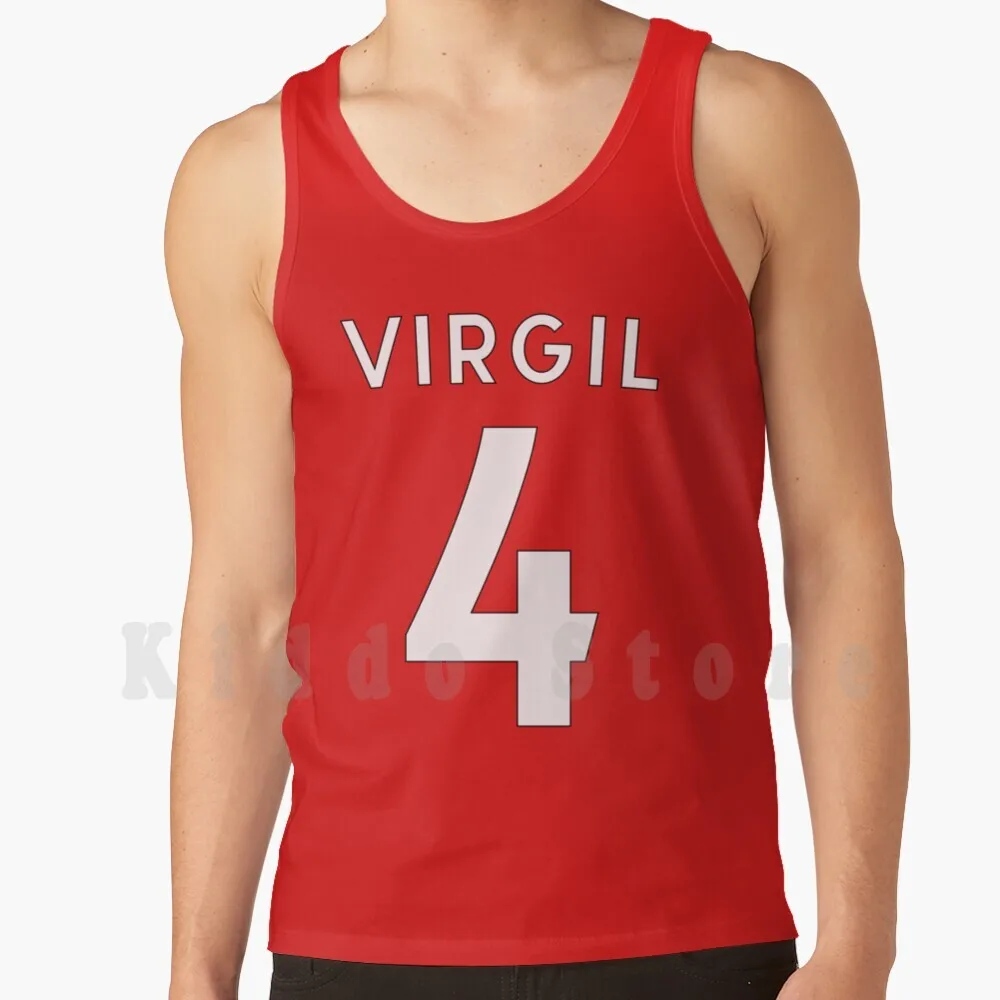 

Virgil Van Dijk 4 Tank Tops Vest 100% Cotton Ynwa Virgil Van Dijk