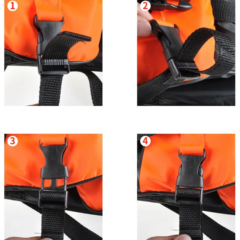 

Adult Kid Life Safet Jacket Drifting Swimming Boating Fishing Surf Vest with Emergency Whistle Orange