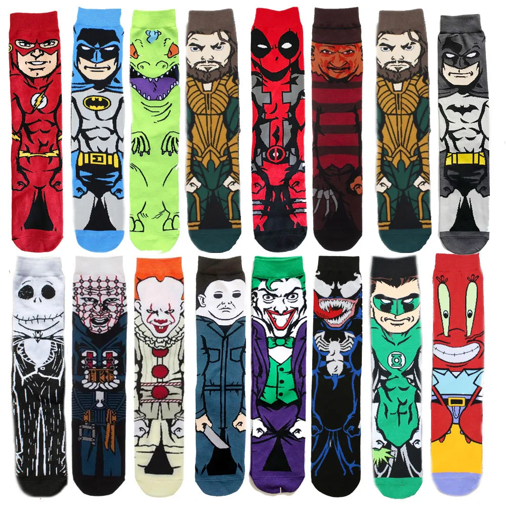 Новые мужские Носки с рисунком клоуна уличные носки скейтбордиста в стиле хип