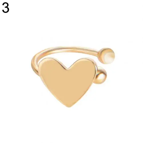 Golden Heart 1 шт., корейские женские модные серьги в форме сердца, звезды, геометрические треугольные серьги, длинные серьги, клипсы для женщин, эффектные ювелирные изделия для девушек - Окраска металла: Golden Heart