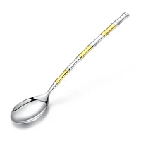 s999 sterling silver handmade coffee spoon dessert ice cream teaspoon picnic kitchen accessories