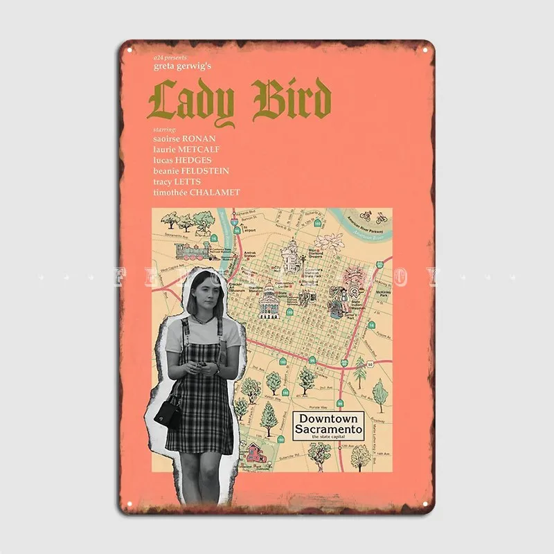 

Леди птица металлический плакат на стену Паб Бар пещера на заказ Настенный декор жестяной знак плакат