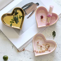 nordic ceramic heart shaped plate love breakfast dish creative design snack candy cake snack storage tray food tableware plate