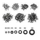 100 шт.компл. черная пластиковая нейлоновая шайба с покрытием, плоская прокладка шайбы M2M2.5M3M4M5M6M8