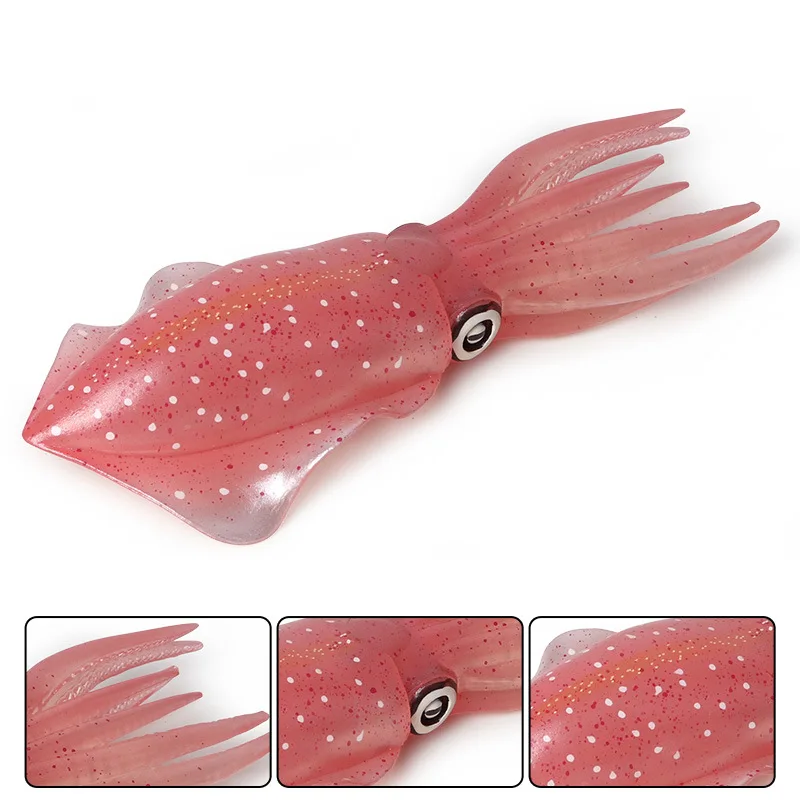 Красный кальмар животных статуэтки коллекционные игрушки морских познание