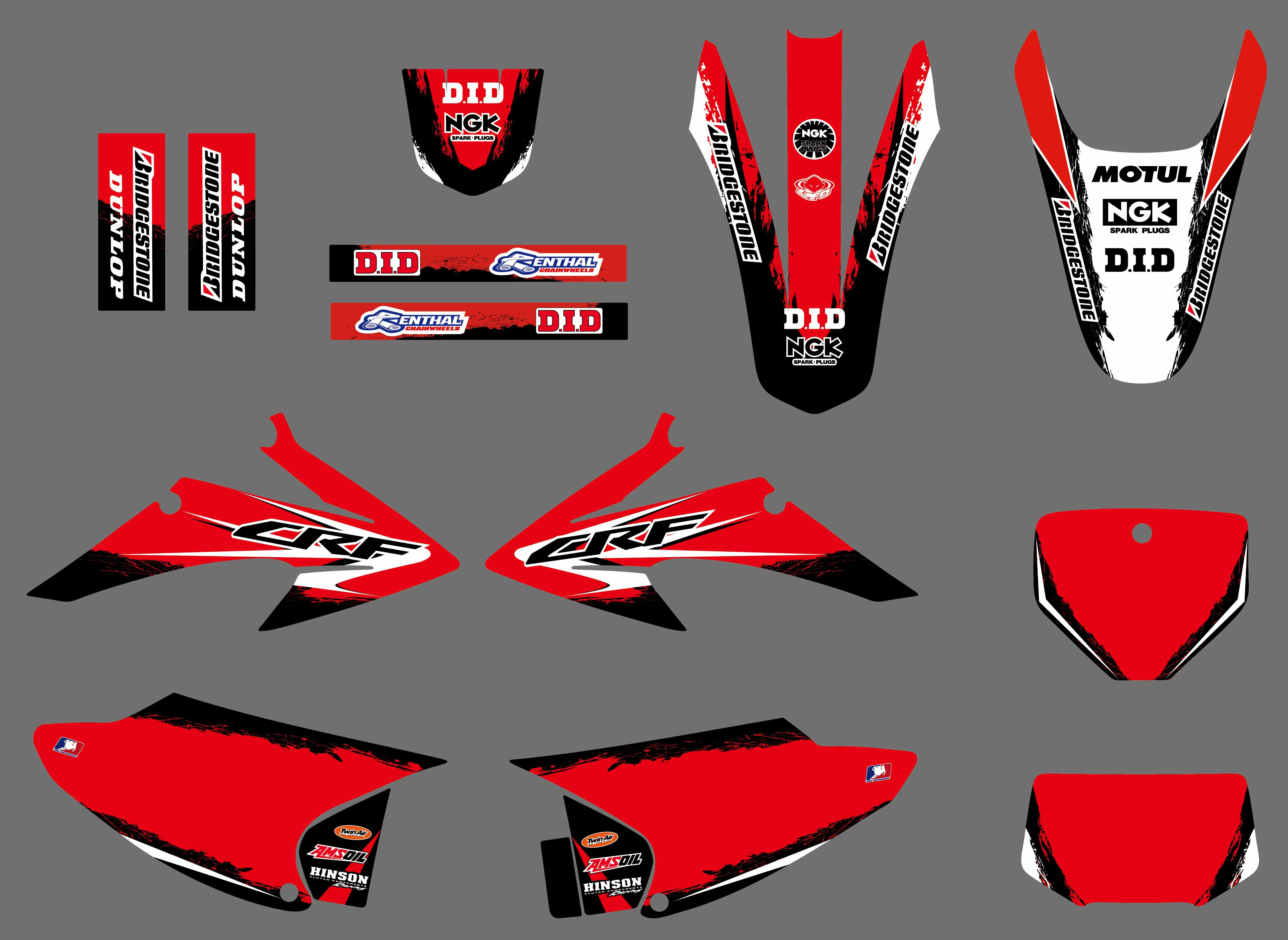 Наклейки графические для Honda CRF150 CRF230 CRF150F CRF230F 2008 2009 2010 2011 2012 2013 2014|graphic backgrounds|team