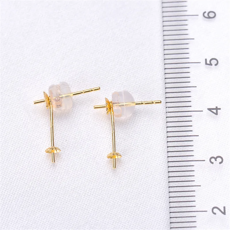 

Genuine 18K Yellow Gold Earrings Ear Hook Ear Line Earring Blank Bracket DIY For Women Earring Jewelry Accessories Bijoux