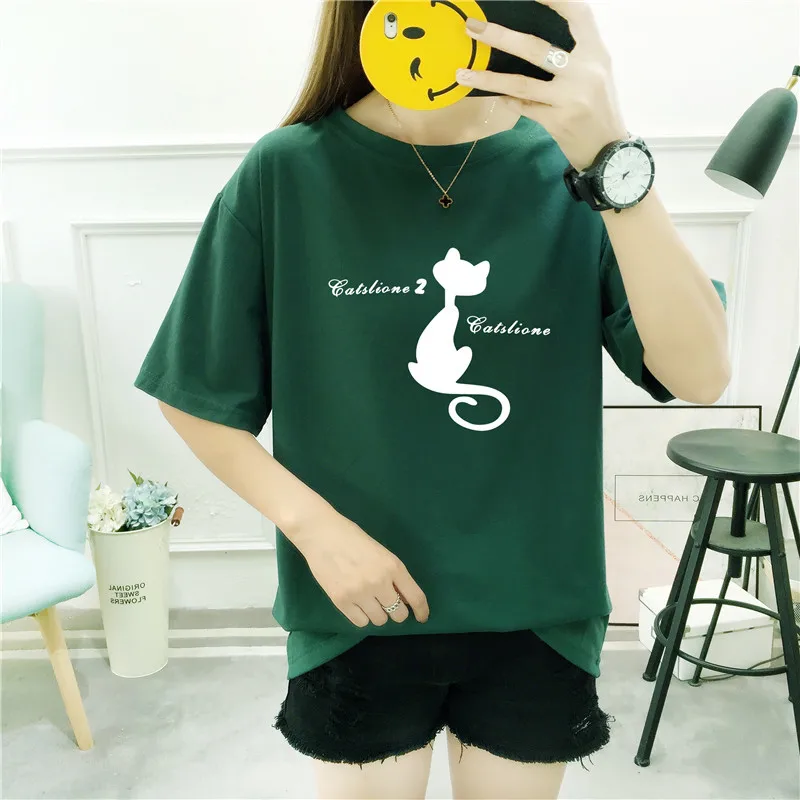 Женская футболка с короткими рукавами большого размера 2020 тонкая рубашка и