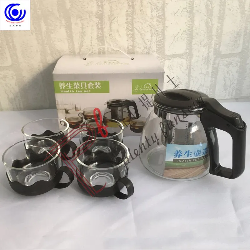 Набор термостойких стеклянных китайских чайников 5 шт. чайник 1 4 чашки ситечко из