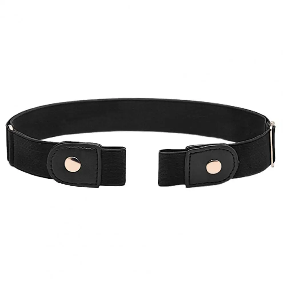 

Waist Belt Adjustable Buckle Free Faux Leather Stretch Waist Belt for Women