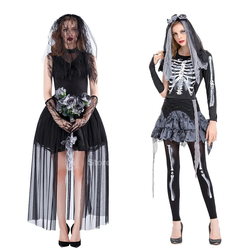 Хэллоуин страшные маски череп косплей костюм для женщин зомби призрак Обувь под