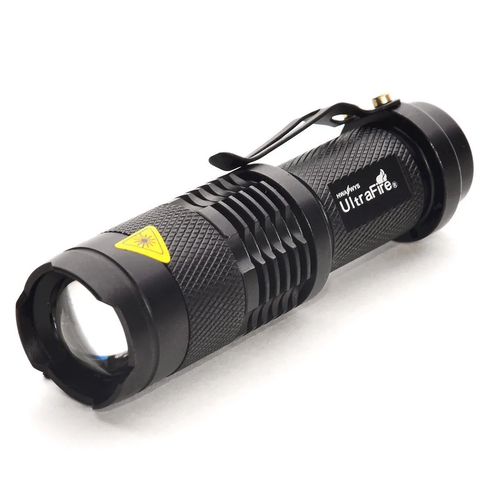 

UltraFire SK68 1/3-Mode White Light XR-E LED Bulb Lamp Zooming Flashlight Pocket Mini Torch Lantern(1 X 14500/AA)